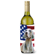 Caroline's Treasures Weimaraner Patriotic Decorative Bottle Hugger 750ml Multicolor