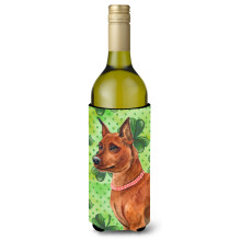 Caroline's Treasures Zwergpinscher St. Patrick's Deko-Flasche Hugger, 750 ml, mehrfarbig