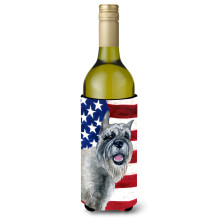 "Caroline's Treasures Schnauzer Patriótico Suporte Decorativo para Garrafa, 750ml, Multicolor"