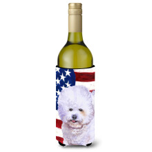 Caroline's Treasures Bichon Frise Patriotic Deko-Flaschen-Hugger, 750 ml, mehrfarbig