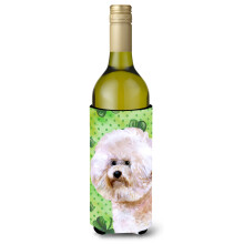 "Caroline's Treasures Bichon Frise #2 St Patrick's Porta-Garrafa Decorativa, 750ml, Multicolor"