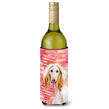""""Caroline's Treasures Afghan Hound Love Decorative Bottle Hugger 750ml Multicolor""""