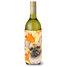 Caroline's Treasures French Bulldog Fall Decorative Bottle Hugger  750ml  Multicolor
