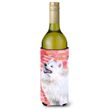 Caroline's Treasures Samoyed Love Decorative Bottle Hugger  750ml  Multicolor