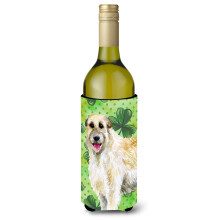 Caroline's Treasures Irish Wolfhound St Patrick's Decorative Bottle Hugger  750ml  Multicolor