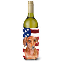 "Caroline's Treasures Dachshund Patriótico, Garrafa Decorativa, 750ml, Multicolor"