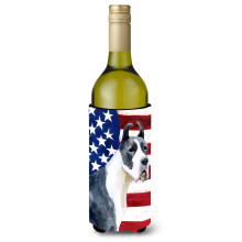 Caroline's Treasures Harlequin Dane Patriotic Deko-Flasche Hugger 750 ml, mehrfarbig