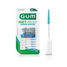 GUM Soft-Picks, breiterer Raum, einfach zu verwendende Zahnstocher fr Zahnreinigung und Zahnfleischgesundheit, mit praktischer Tragetasche, vom Zahn
