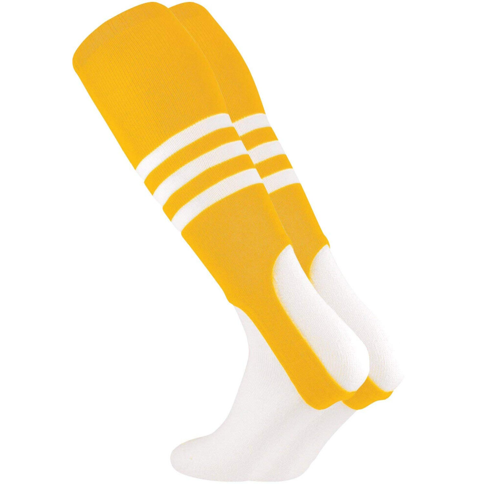 Tck Gestreifte Baseball-Steigb Gel, Muster B, Gold/Wei , Gr E L-image