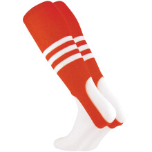 TCK Gestreepte Baseball Stirrups Patroon B (Oranje/Wit, Groot)