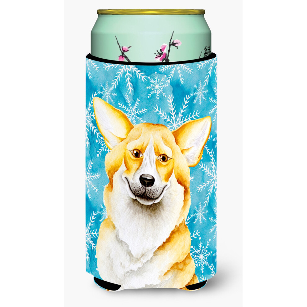 Caroline's Treasures       Corgi Winter Decorative Can Hugger Tall Boy Multicolore