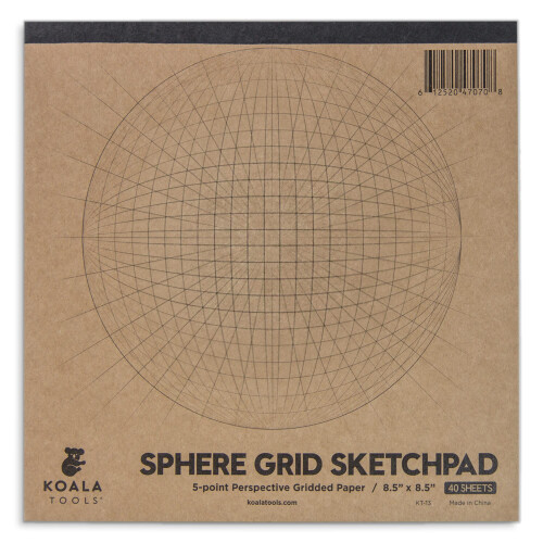 Koala Tools | Tekenperspectief 1 en 2-punts Groot schetsblok 5-punts