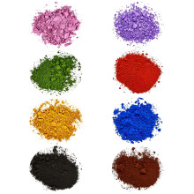 Pifito Oxide Pigment Kleurstoffen Sampler - 8 prachtige kleuren voor het maken van zeep (.25 oz ea) - Rood Blauw Geel Roze Groen Bruin Zwart Violet -