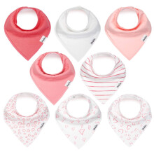 KiddyStar Bio-Baby-Lδtzchen Weiche, saugfδhige Baumwoll-Lδtzchen zum Sabbern und Zahnen Verstellbar & Stilvolles Babygeschenk