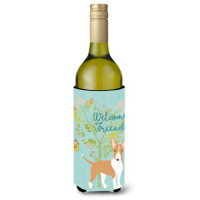 """"Caroline's Treasures Welcome Friends Brown Bull Terrier Decorative Bottle Hugger 750 ml Multicolor""""