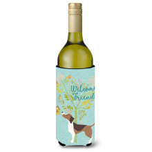 """"Caroline's Treasures Welcome Friends Beagle Decorative Bottle Hugger 750 ml Multicolor""""