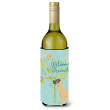 """"Caroline's Treasures Welcome Friends Fawn Dane Natural Ears Decorative Bottle Hugger 750 ml Multicolor""""