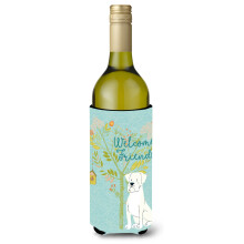 Caroline's Treasures Welcome Friends White Boxer Deko-Flasche Hugger 750 ml Mehrfarbig