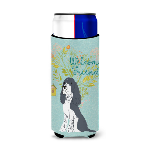 Caroline's Treasures Can Hugger Decorative Black Springer Spaniel, Multicolor