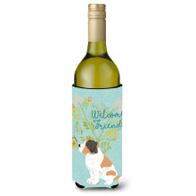 Caroline's Treasures Welcome Friends Saint Bernard Deko-Flasche Hugger 750 ml Mehrfarbig