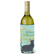 """"Caroline's Treasures Welcome Friends Scottish Terrier Decorative Bottle Hugger 750 ml Multicolor""""