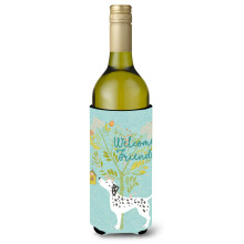 """"Caroline's Treasures Welcome Friends Dalmatian Decorative Bottle Hugger 750 ml Multicolor""""