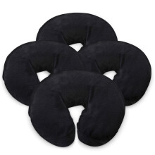 London Linens Set di 4, Fodere per Massaggio in Cotone Flanella 100% Extra Spesse - Include 4 pezzi (Nero)