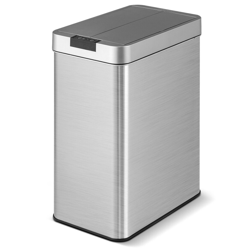 Slim Kitchen Trash Can 50L Automatic Sensor Garbage Can with Wing Lids