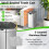 Costway Slim Kitchen Trash Can 50L Automatic Sensor Garbage Can with Wing Lids 4