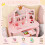 Costway Kids Vanity Set Princess Vanity Table & Chair Set w/Lighted Mirror-Pink 9