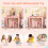 Costway Kids Vanity Set Princess Vanity Table & Chair Set w/Lighted Mirror-Pink 8