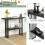 Costway 2-tier Console Table Sofa Table Modern Entryway Table-Black 5