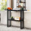 Costway 2-tier Console Table Sofa Table Modern Entryway Table-Black 4