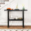 Costway 2-tier Console Table Sofa Table Modern Entryway Table-Black 7