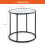 Costway Glass End Table 50cm Round Side Table Modern Coffee Accent Table 2
