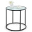 Costway Glass End Table 50cm Round Side Table Modern Coffee Accent Table 1
