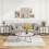 Costway Glass End Table 50cm Round Side Table Modern Coffee Accent Table 6