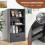 Costway 4-tier Storage Shelf Wood Bookcase Floor Standing Bookshelf 5