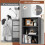 Costway 4-tier Storage Shelf Wood Bookcase Floor Standing Bookshelf 4