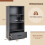 Costway 4-tier Storage Shelf Wood Bookcase Floor Standing Bookshelf 2