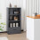 Costway 4-tier Storage Shelf Wood Bookcase Floor Standing Bookshelf 3