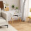 Costway Mid Century Modern Nightstand 2-Tier Bedside Table w/Shelves-White 4
