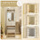 Costway Small Makeup Vanity Desk Dressing Table Set with Mirror and Lights 6