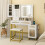 Costway Modern Vanity Set Dressing Table and Chair Set w/ Adjustable Brightness 6