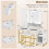 Costway Modern Vanity Set Dressing Table and Chair Set w/ Adjustable Brightness 5