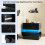 Costway LED Bedside Table with Drawers Remote Control Nightstand w/22 Dynamic Modes 9