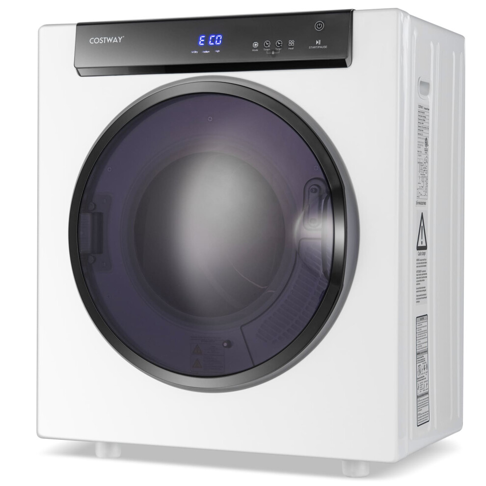 Photos - Tumble Dryer Costway 4KG Compact Dryer 1400W Electric Clothes Dryer w/3 Heating Options-White 
