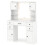 Costway Makeup Vanity Desk Dressing Table w/Charging Station& Mirror-White 10