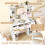 Costway Makeup Vanity Desk Dressing Table w/Charging Station& Mirror-White 5