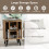Costway Record Player Stand Vinyl Record Storage Turntable Stand-Natural 7